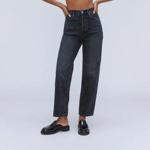 Everlane 90s Way High Straight Ankle Button Fly Jean, size 24